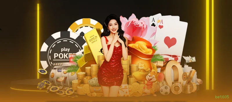 Imagem promocional do cassino online da bet605 mostrando jogos ao vivo